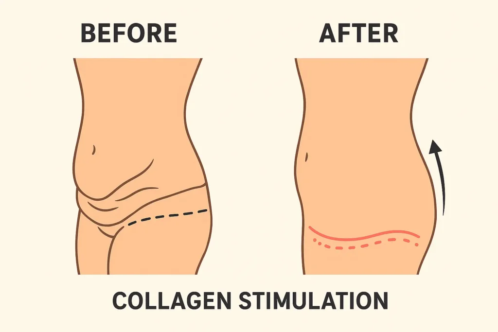 Before and after results for sagging skin after weight loss injections Northampton