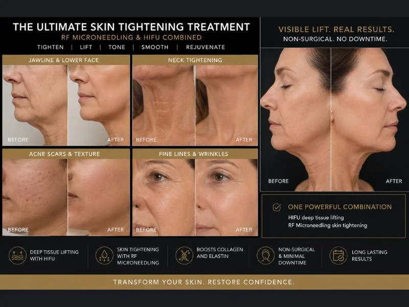 Results of combined treatment for the ultimate skin tightening treatment Northampton